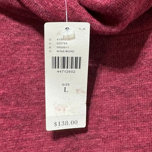 Anthropologie Sunday in Brooklyn Sweater Dress Women's Large Wine ruffle hem NWT - Picture 11 of 16